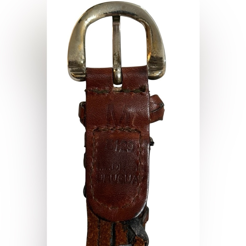A men’s / women’s leather braided belt, Made in Uraguay. M. - Picture 4 of 12